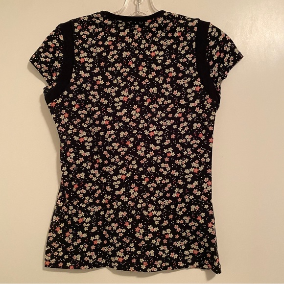 Custo Barcelona, floral print all over top with character appliqué, sz 2 - Picture 2 of 8